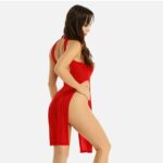 Sexy Halter Neck High Slit Legs Dress